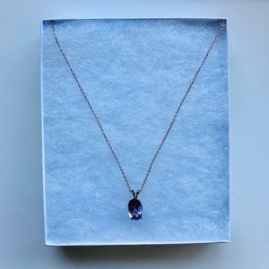Vintage Joseph Esposito Light Amethyst Sterling Pendant Necklace